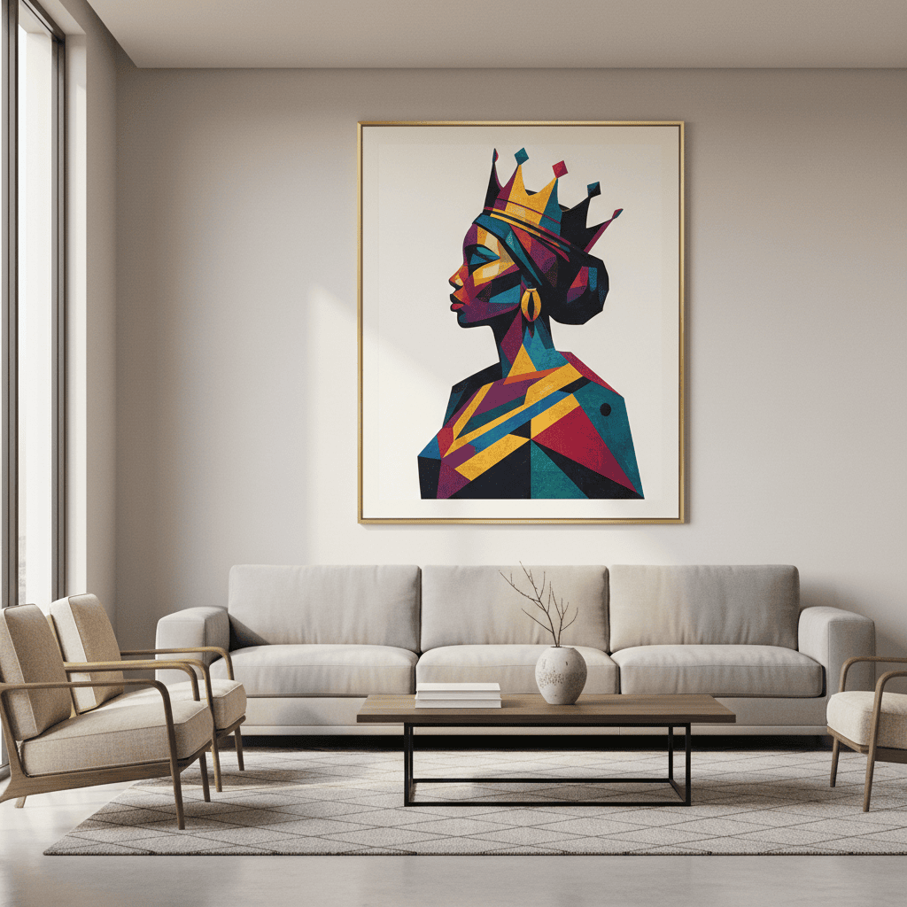 The Art of Bold Expression: Elevating Spaces with Geometric Abstraction